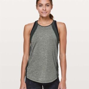Lululemon Run Off-route Women's tank Top size 4, Heathered camo green mesh